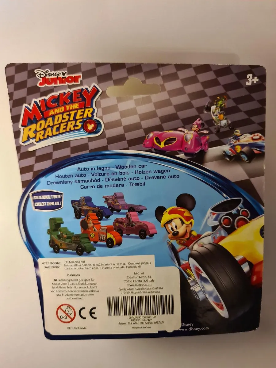 Disney Goofy Junior Houten Racewagen 15cm - Groen
