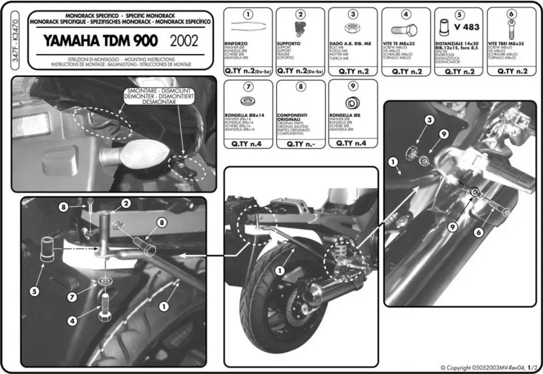 Givi Support Topcase 347F Noir - Monokey/Monolock - afbeelding 6 van 6