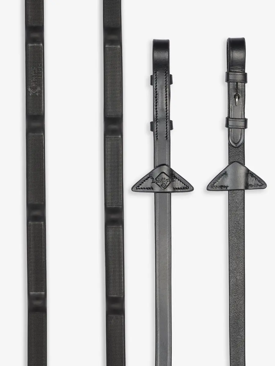 Lemieux Ergo Grip Rubber Teugels Full - Zwart