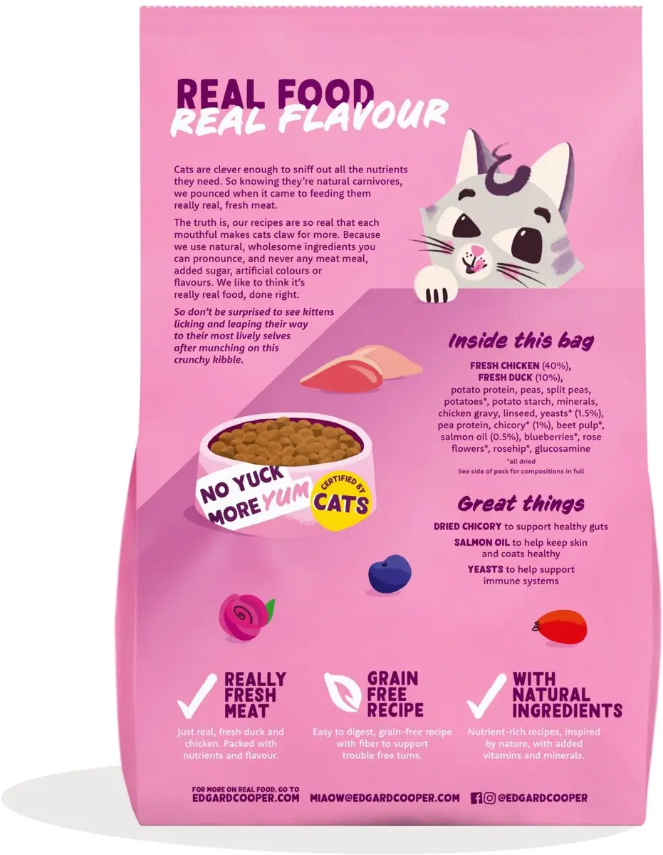 Edgard & Cooper Kattenvoer Brokjes Graanvrij 2kg
