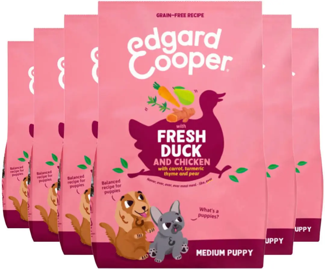 Edgard & Cooper Puppy Droogvoer Eend & Kip Medium