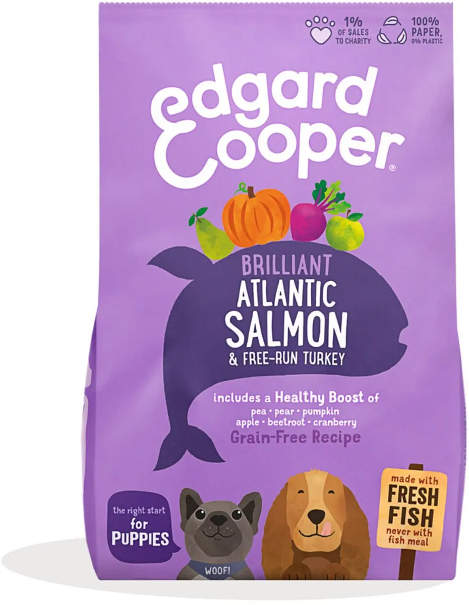 Edgard & Cooper Puppy Graanvrij Zalm & Kalkoen - 700g