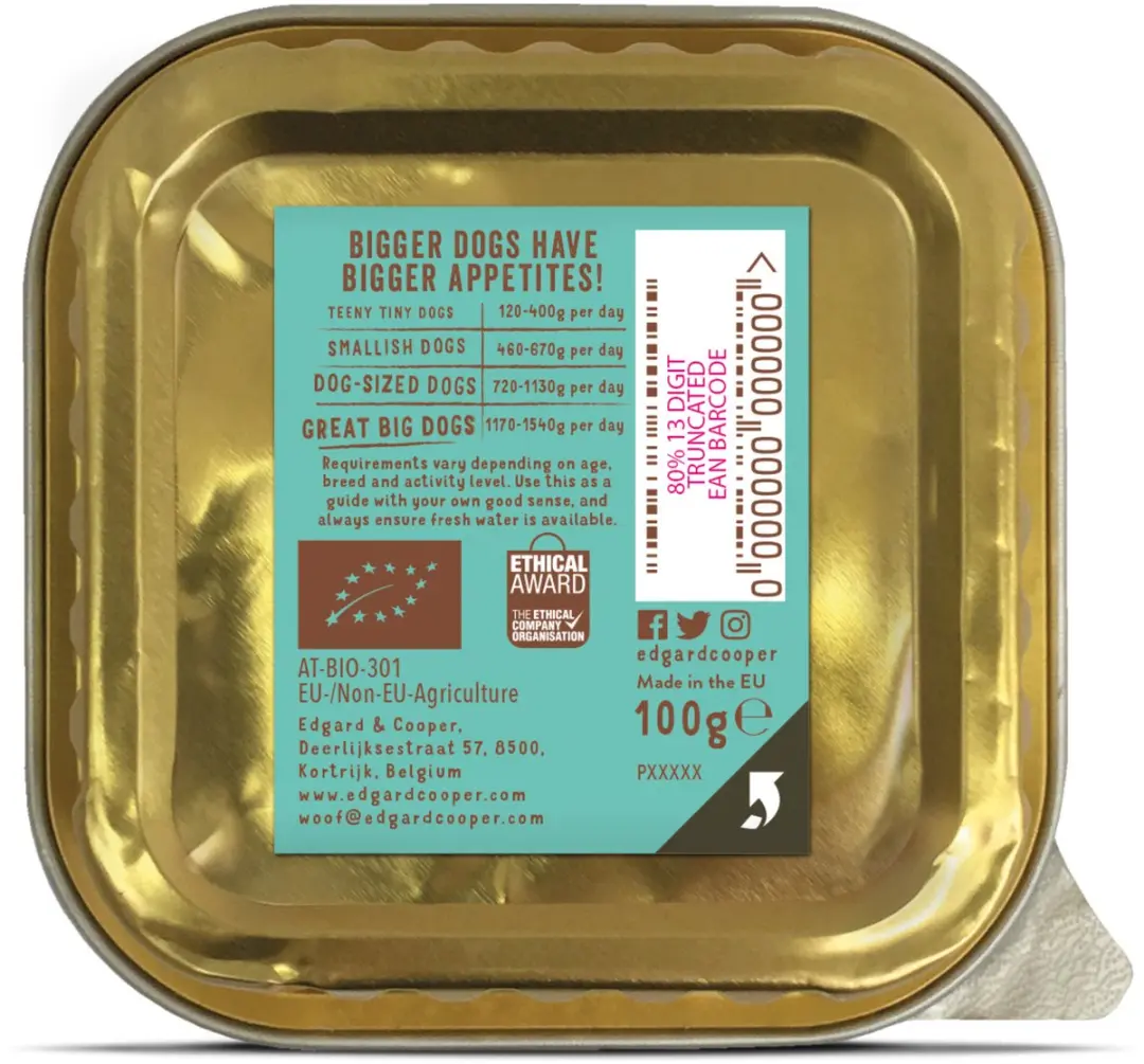 Edgard & Cooper Biologische Vis Kuipje 100g