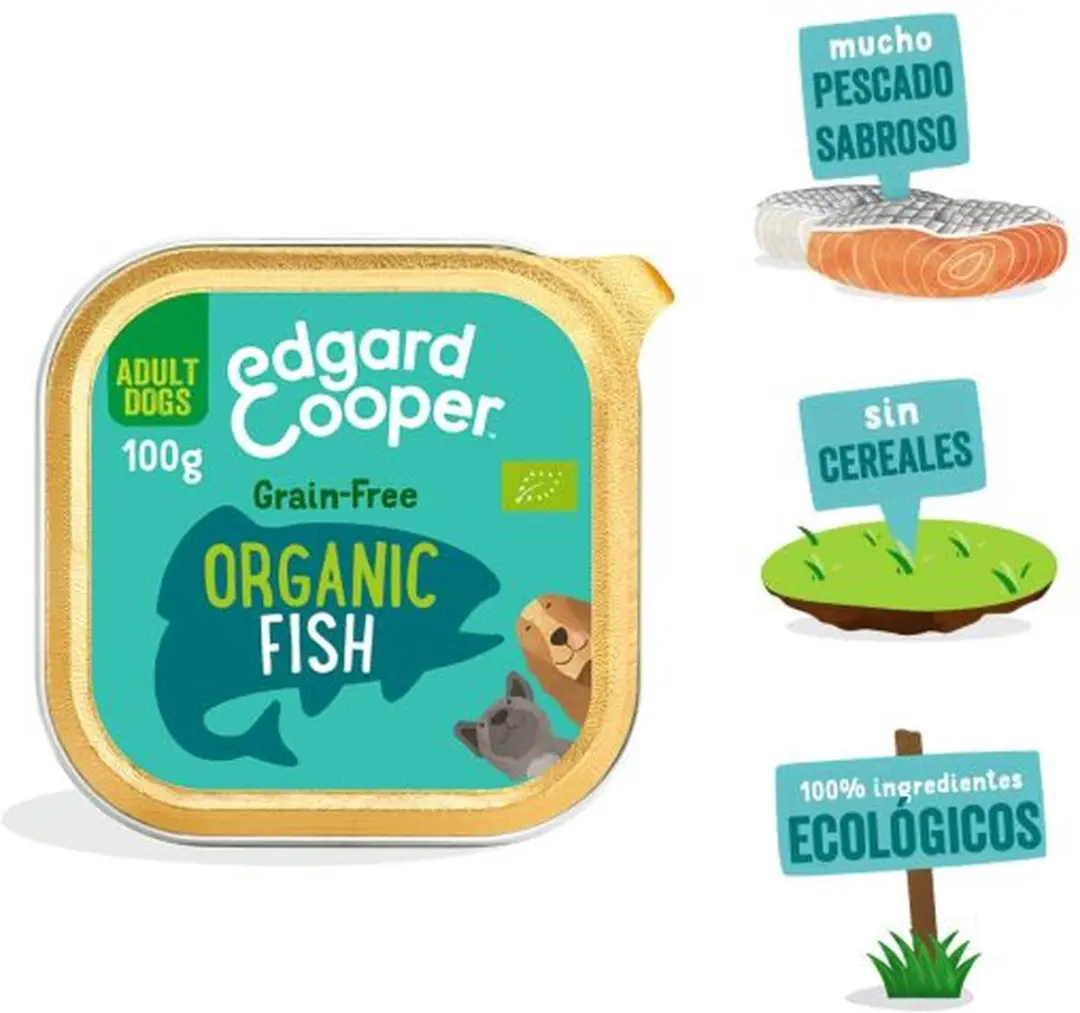 Edgard & Cooper Biologische Vis Kuipje 100g - afbeelding 6 van 6