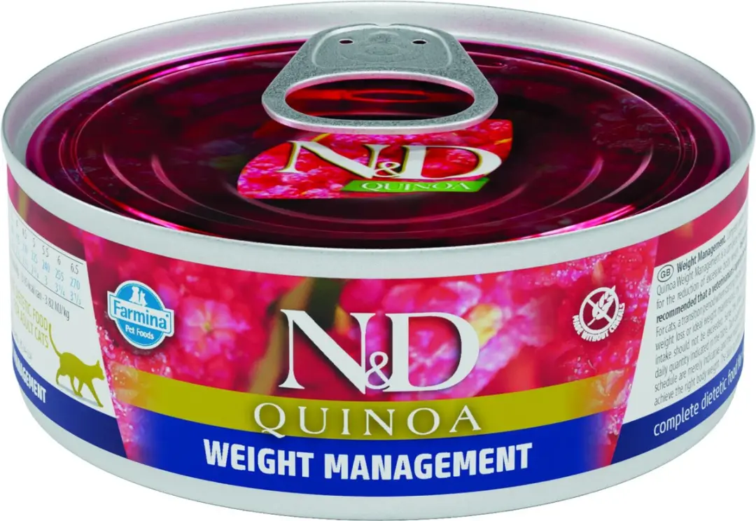 N&D Quinoa natvoeding voor de kat Weight Management Lam 80 gr.