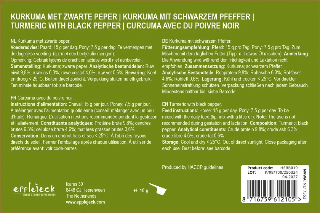 Epplejeck Kurkuma 500ml - 2 Stuks