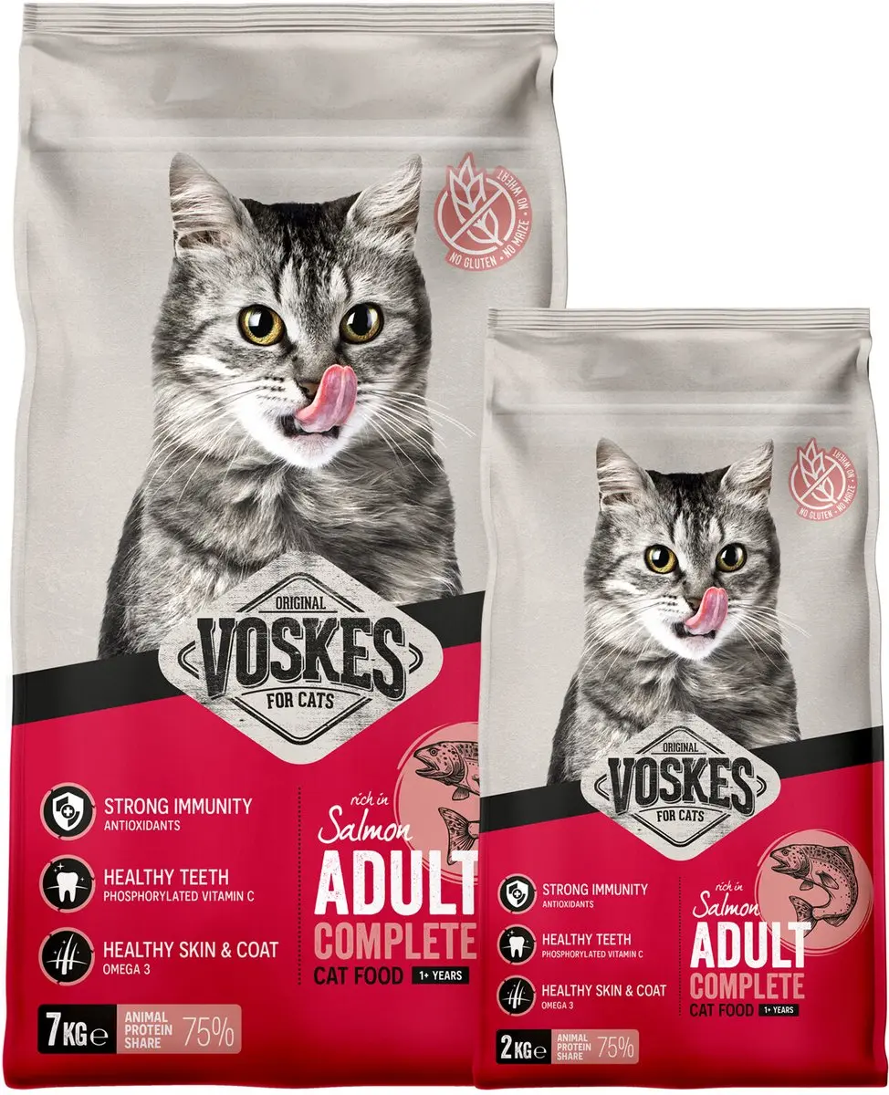 Voskes Kattenbrokken Adult Zalm 2kg
