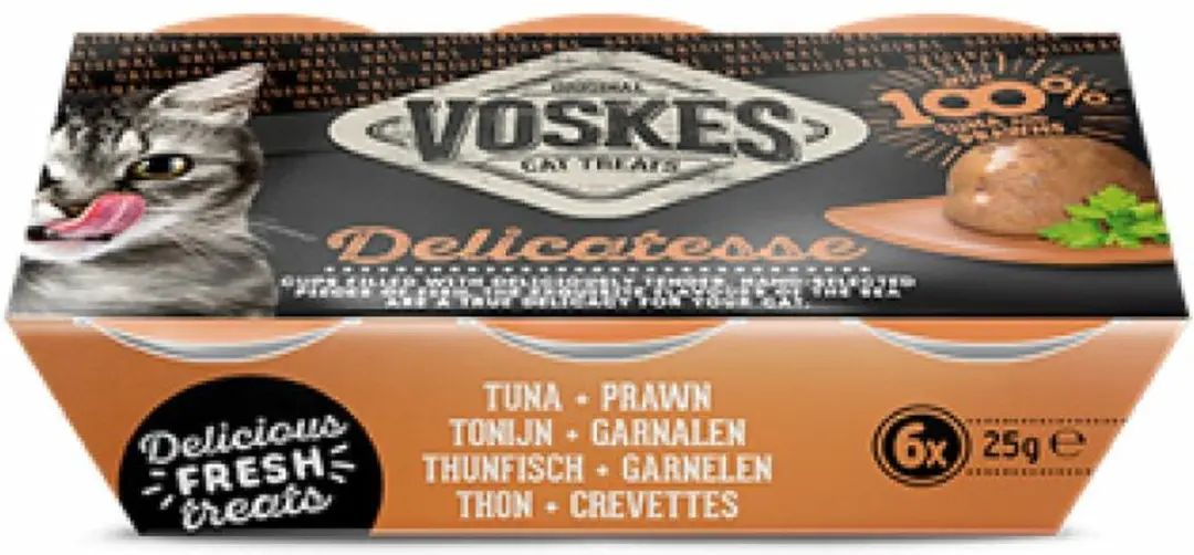 Voskes Tender Pieces Tonijn & Garnalen - 12x25g