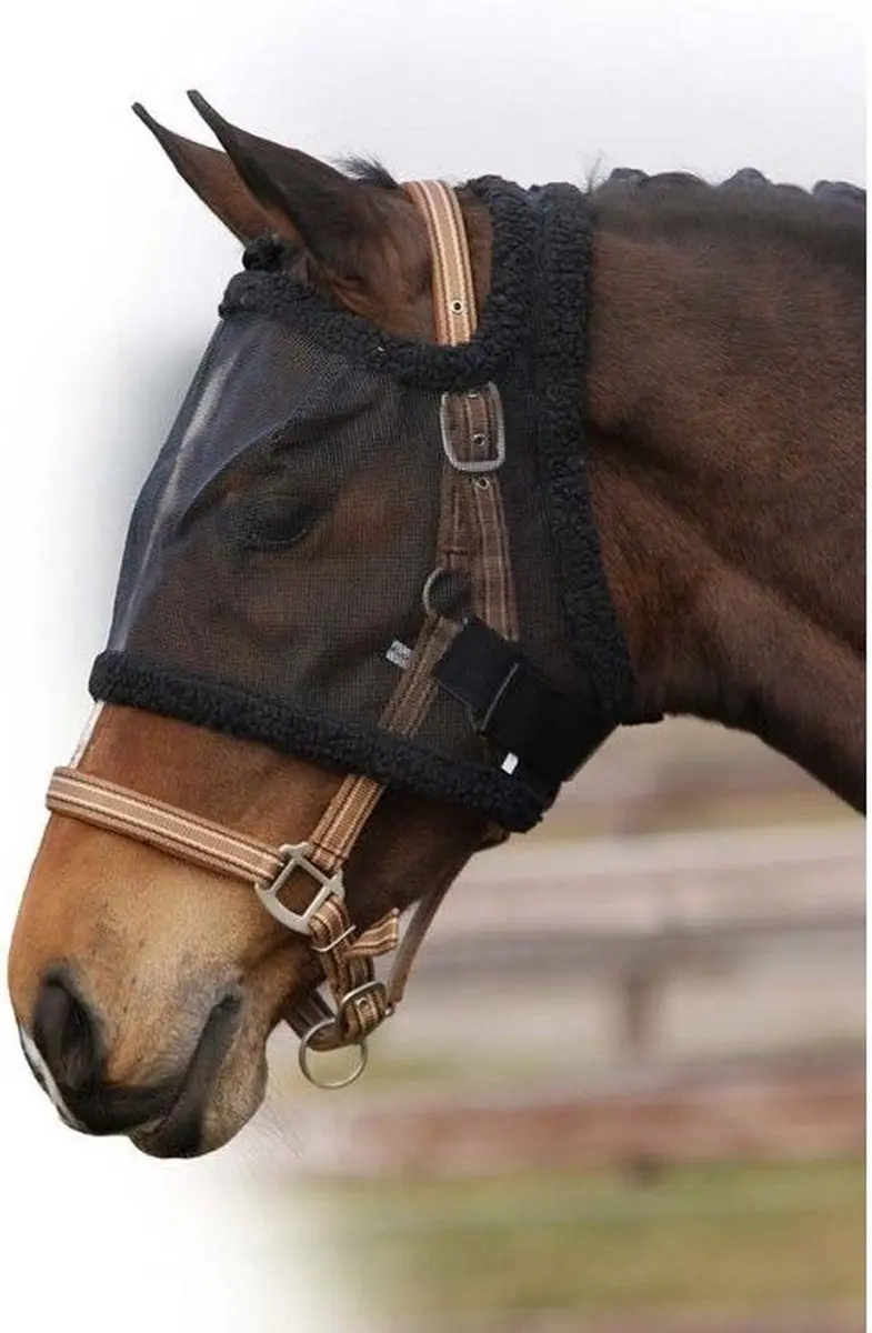 QHP Vliegenmasker Cob - Zwart - afbeelding 3 van 6