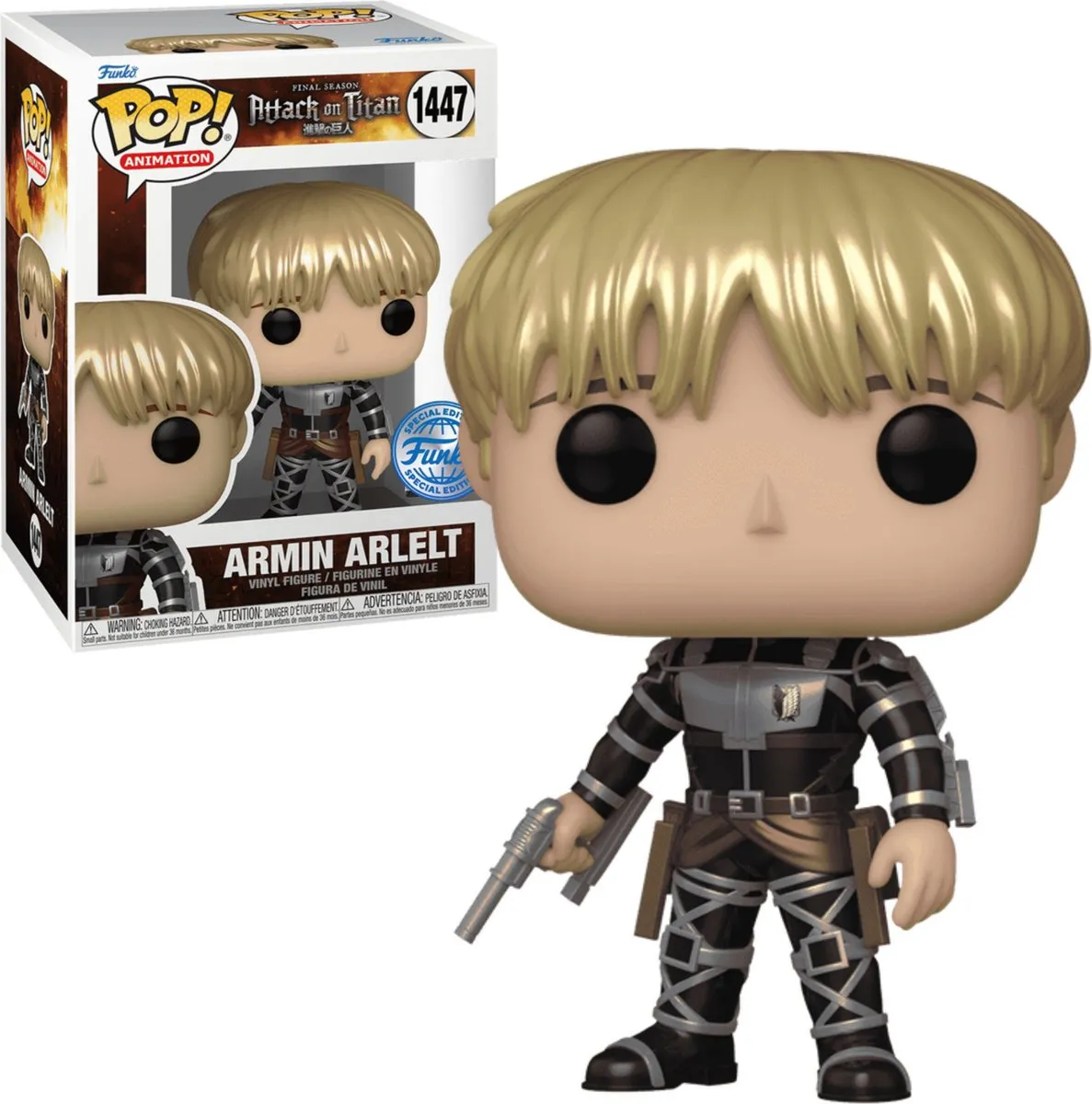 Funko Pop! Animation Attack on Titan Armin Arlelt Metallic Exclusive #1447