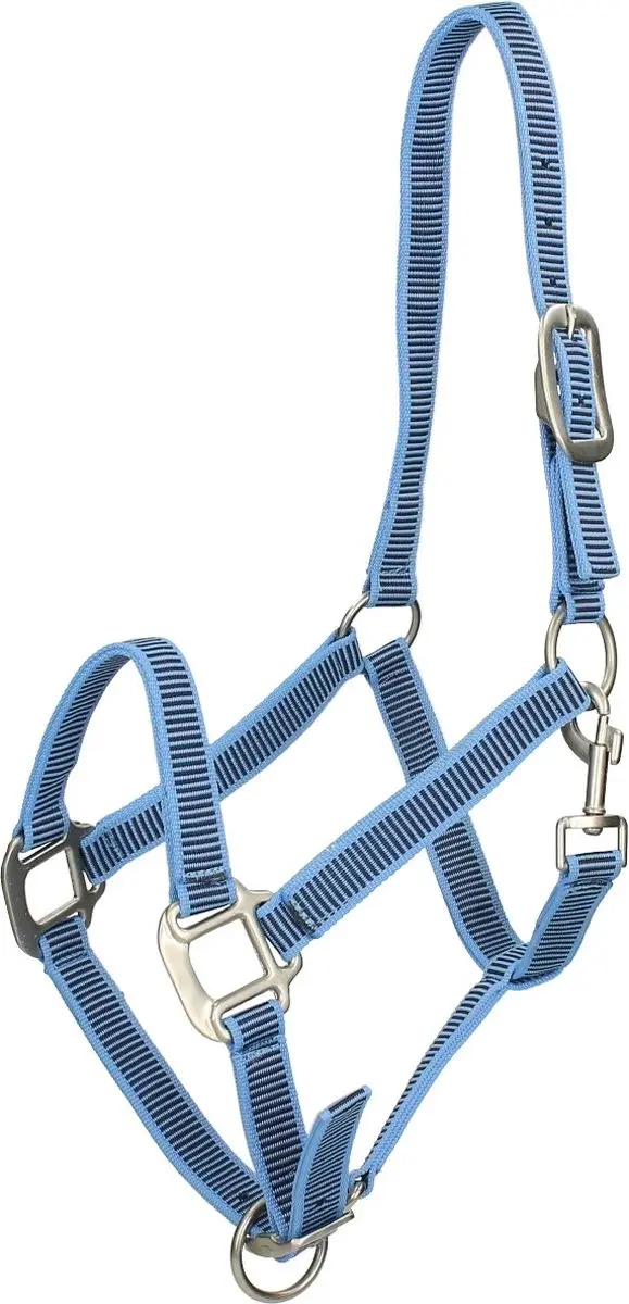 Epplejeck Halster Pony - Lichtblauw/donkerblauw