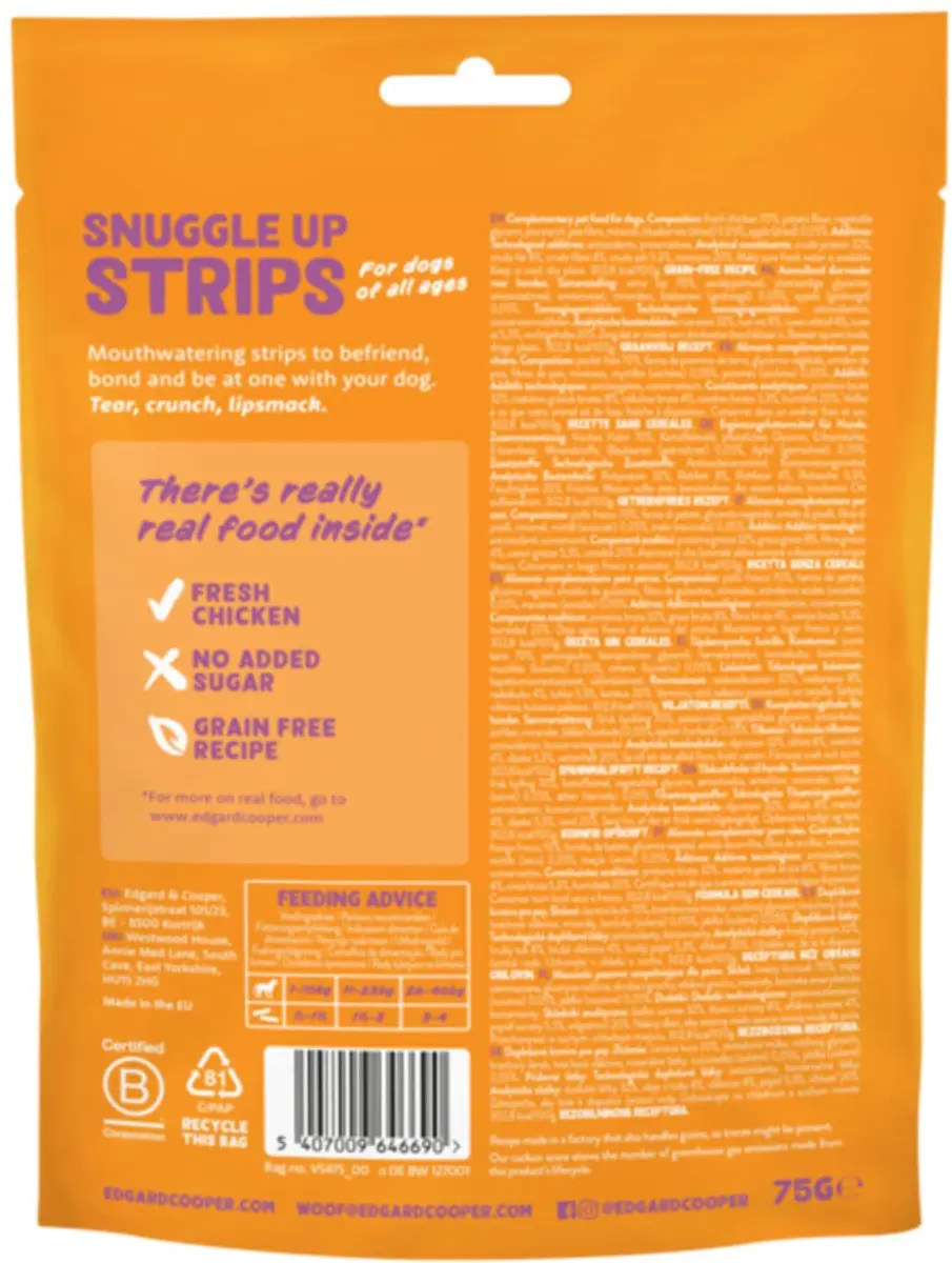 Edgard & Cooper Kip Bites Small Hondensnacks - 4x50g