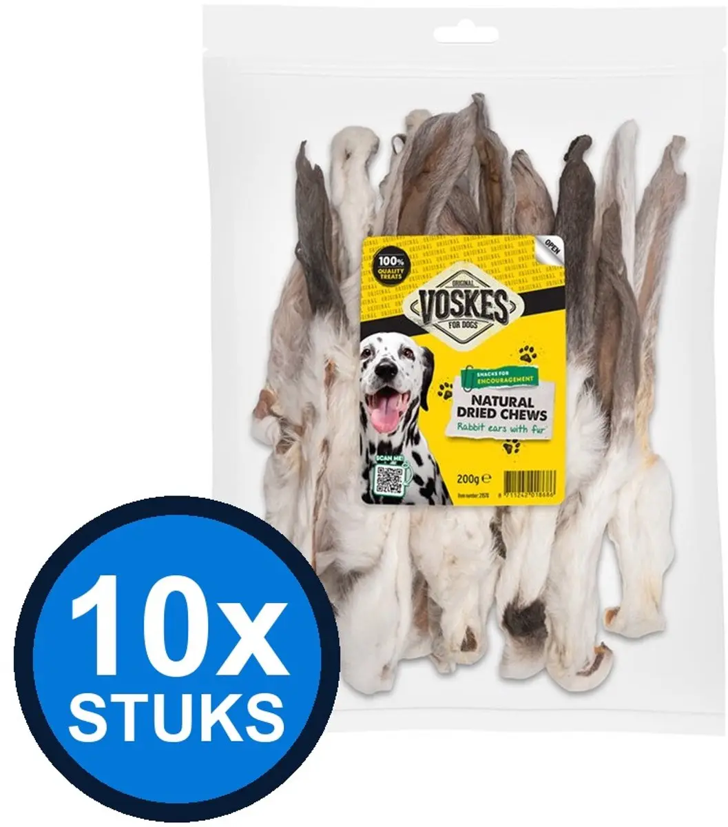 10x Voskes Konijnenoren met Vacht