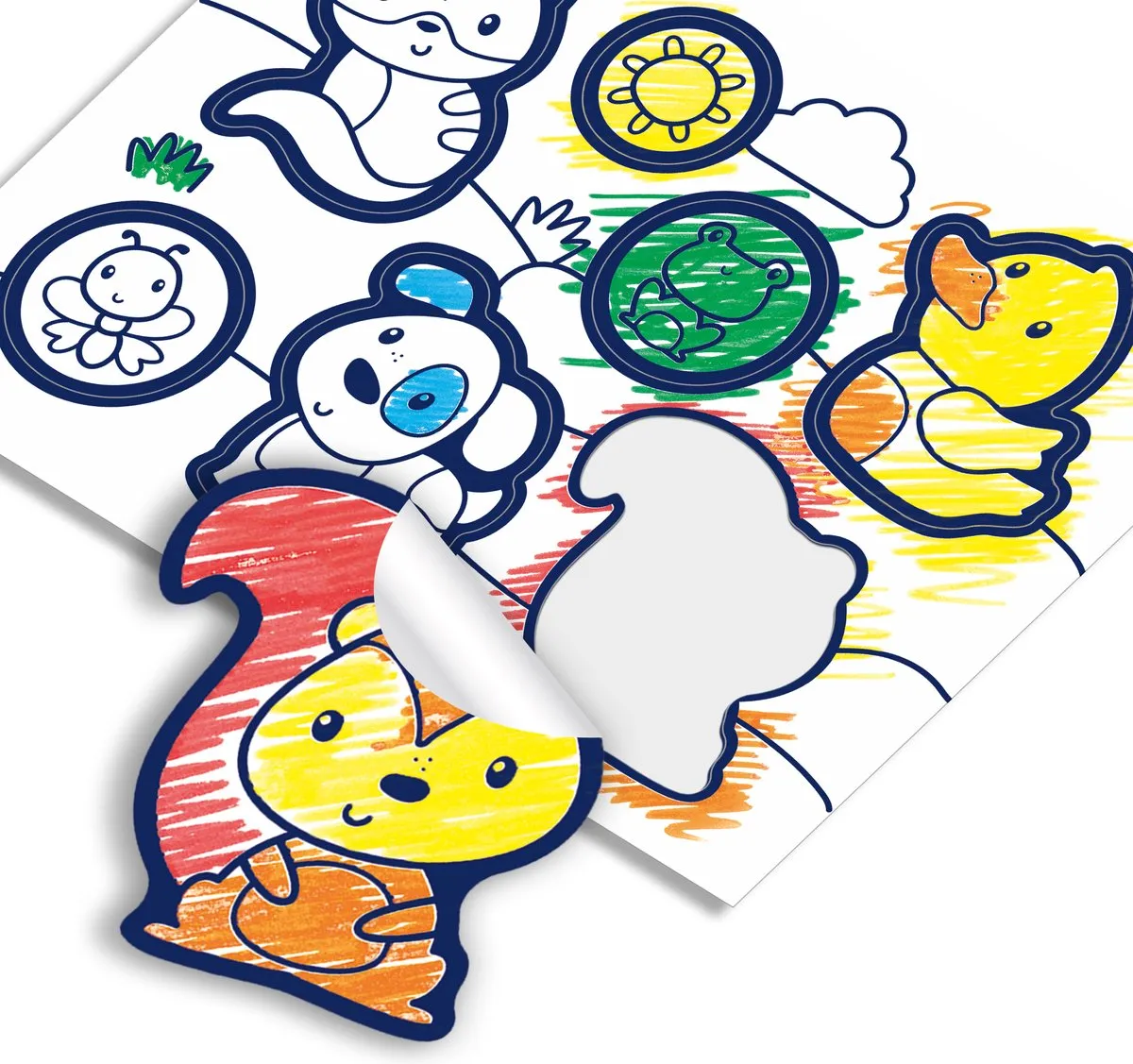 SES Creative My First Stickers Inkleuren - 26 Stuks Meerkleurig