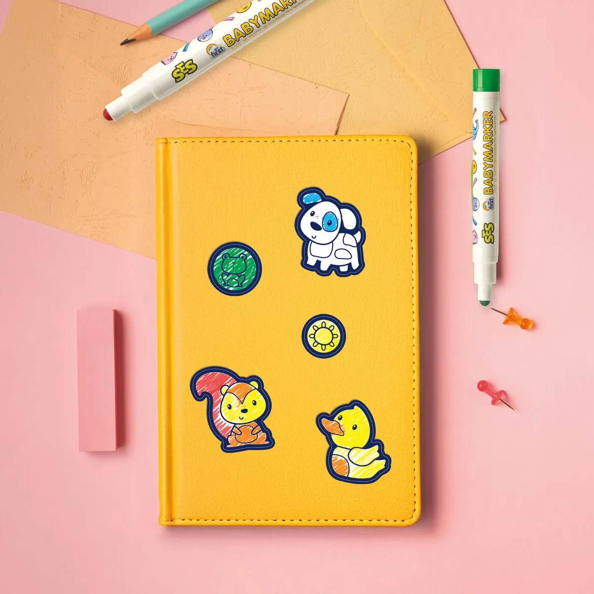SES Creative My First Stickers Inkleuren - 26 Stuks Meerkleurig