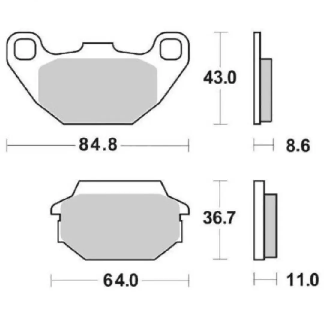 Plaquette de frein SBS pour Scooter Kymco 125 People Après 2001 154HF Neuf