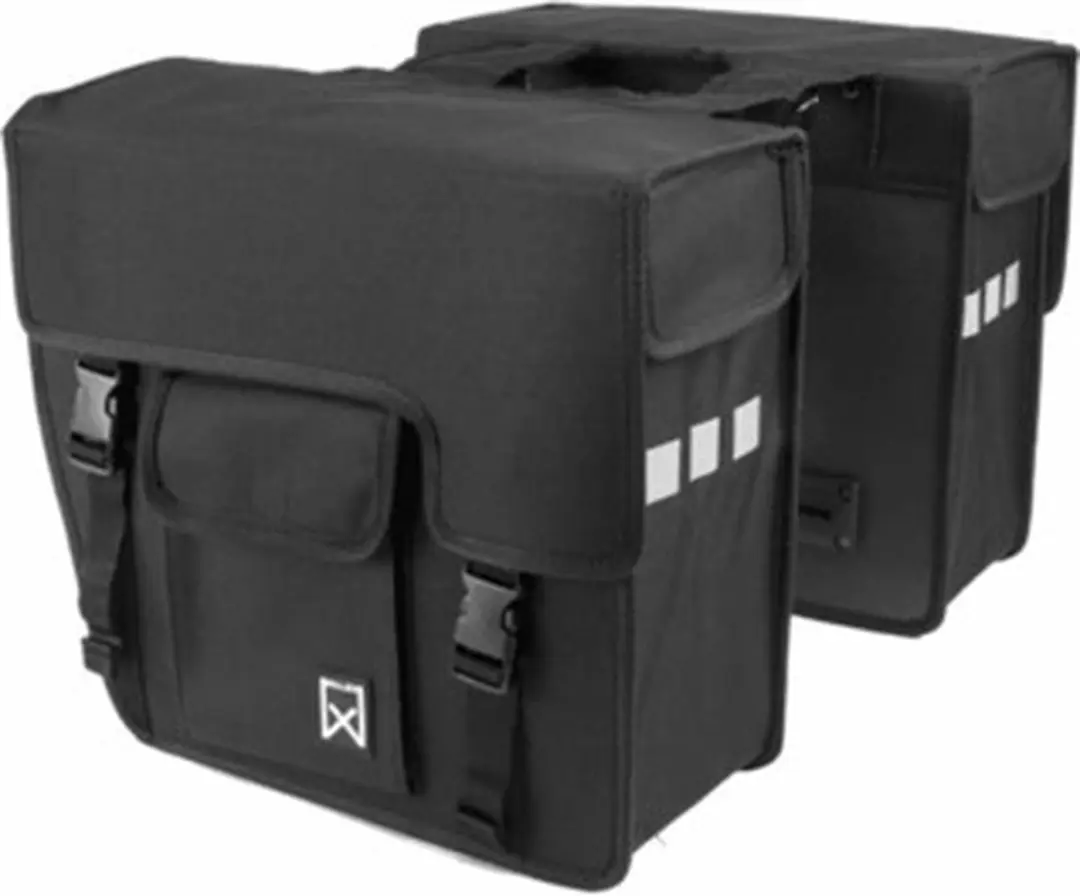 Willex Shopper Afgeschuind Dubbele Fietstas 33L - Zwart - afbeelding 5 van 5