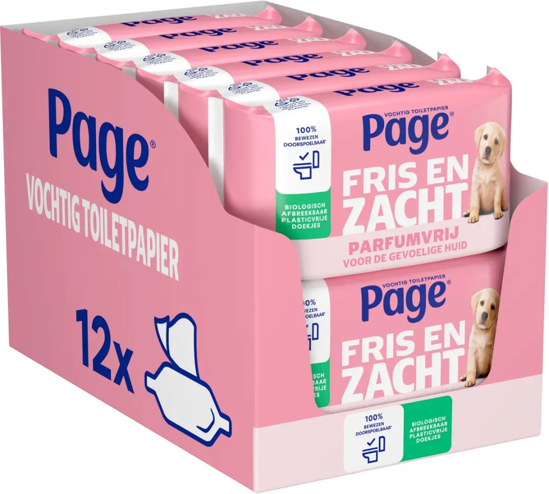 Page Fris en Zacht Sensitive Toiletpapier 456 Vel