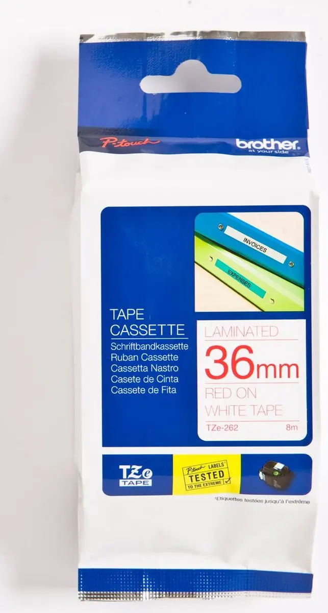 Brother TZe-262 Labelprintertape - Rood