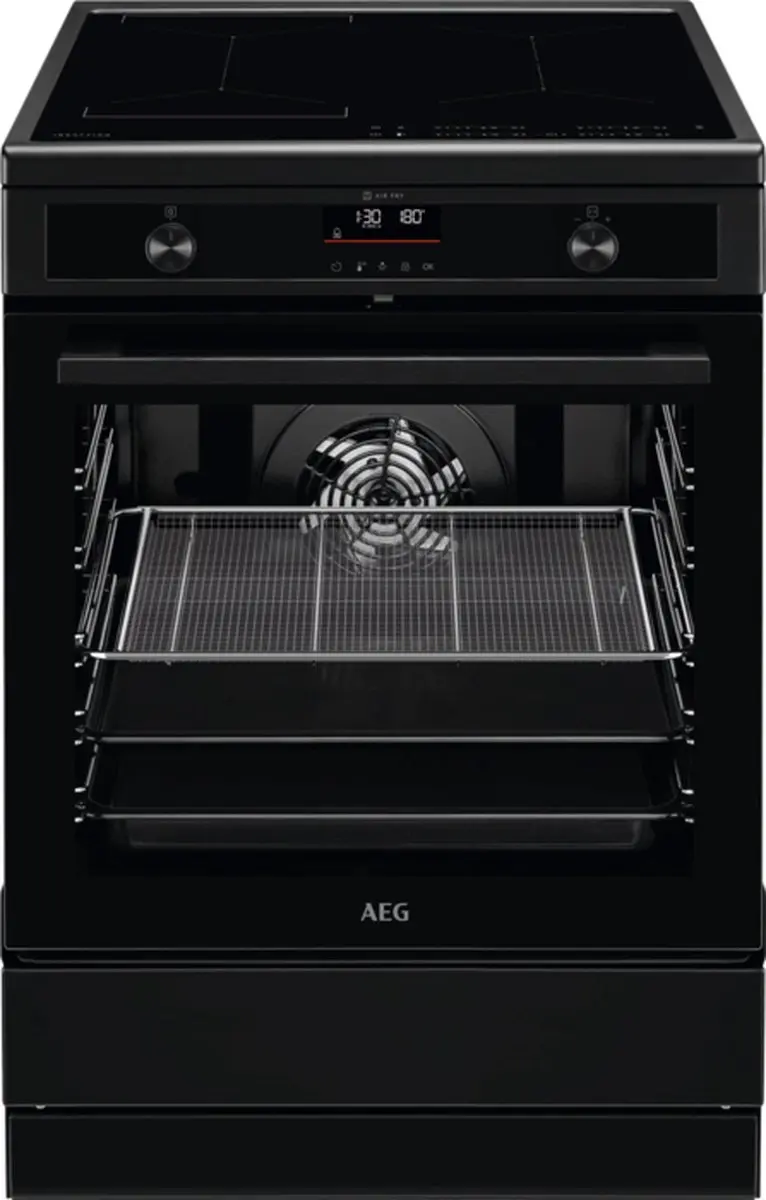 AEG CIB6499APB, Vrijstaand fornuis, Zwart, Draaiknop, Touch, Inductiekookplaat z