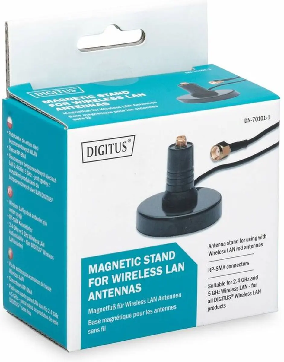 Digitus WiFi-antenne Verlengkabel RP-SMA 1.5m - Zwart - afbeelding 2 van 6