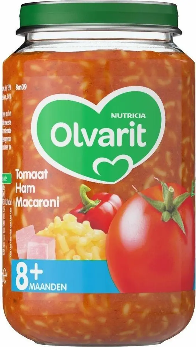 Olvarit Tomaat Ham Macaroni 200g - 8+ Maanden - afbeelding 6 van 6