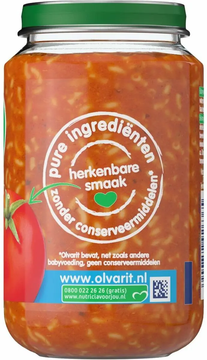 Olvarit Tomaat Ham Macaroni 200g - 8+ Maanden - afbeelding 5 van 6