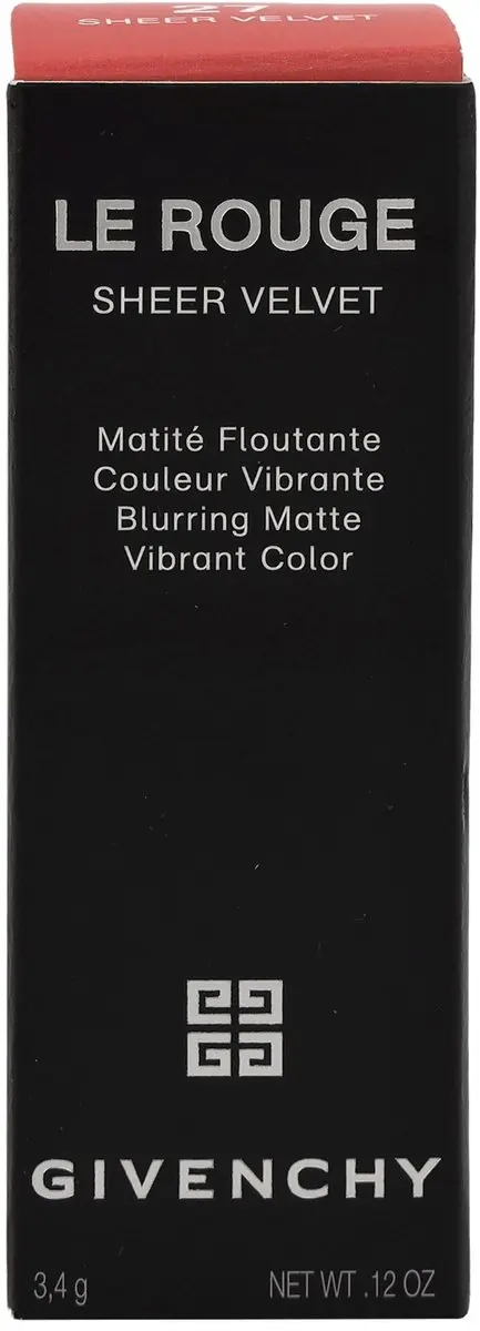 Givenchy Le Rouge Sheer Velvet Matte Lipstick #027 - 3.4g - afbeelding 3 van 4