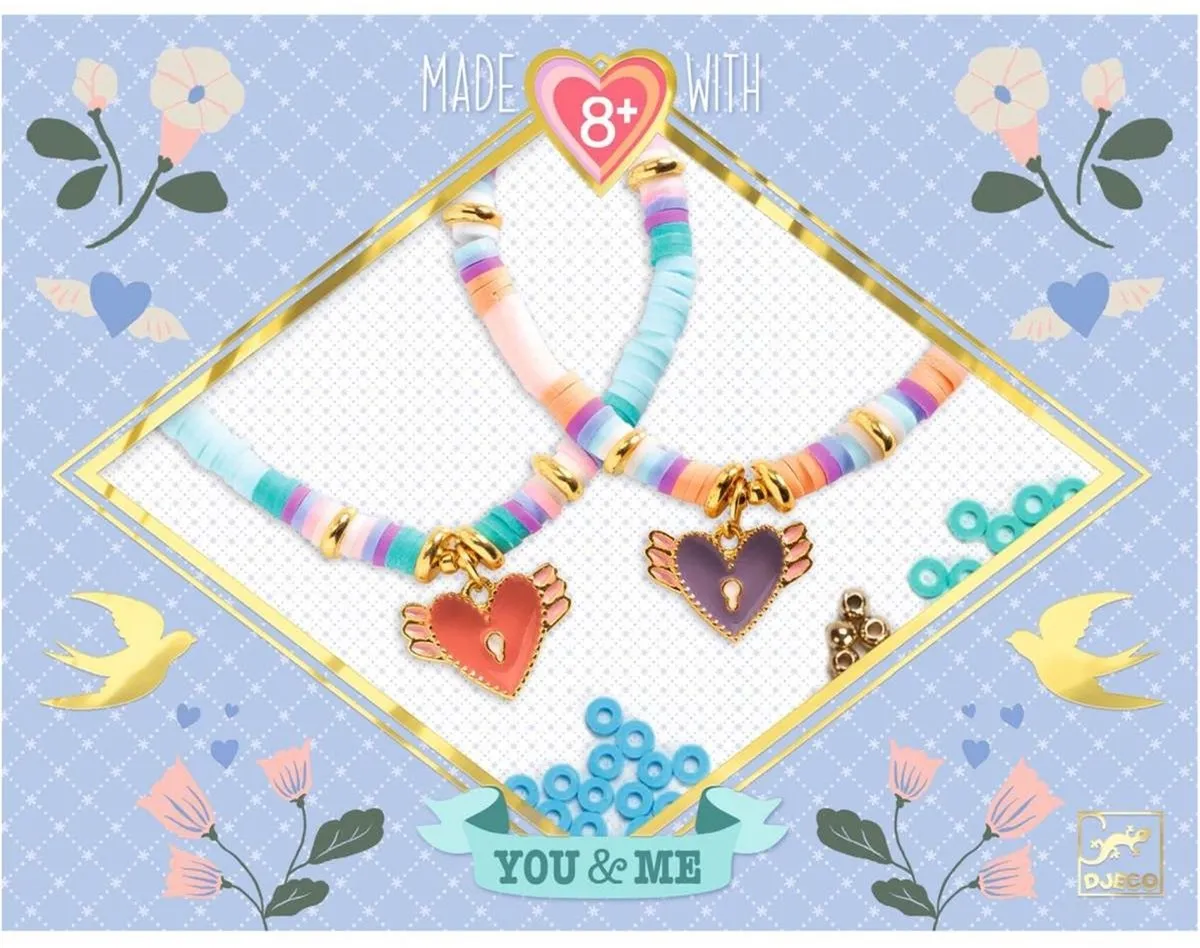 Djeco Heart Heishi Kralen & Sieraden Set - 250 Stuks Multicolor