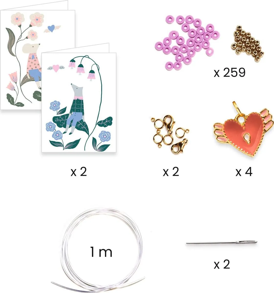 Djeco Heart Heishi Kralen & Sieraden Set