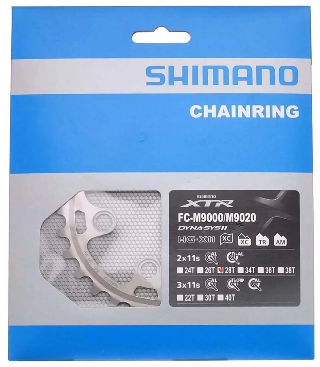 Shimano XTR FC-M9000/9020 Kettingblad 28T - 11-Speed - Zilver - afbeelding 3 van 4