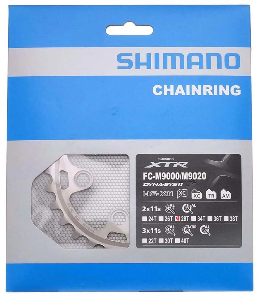 Shimano XTR FC-M9000/9020 Kettingblad 28T - 11-Speed - Zilver - afbeelding 2 van 4