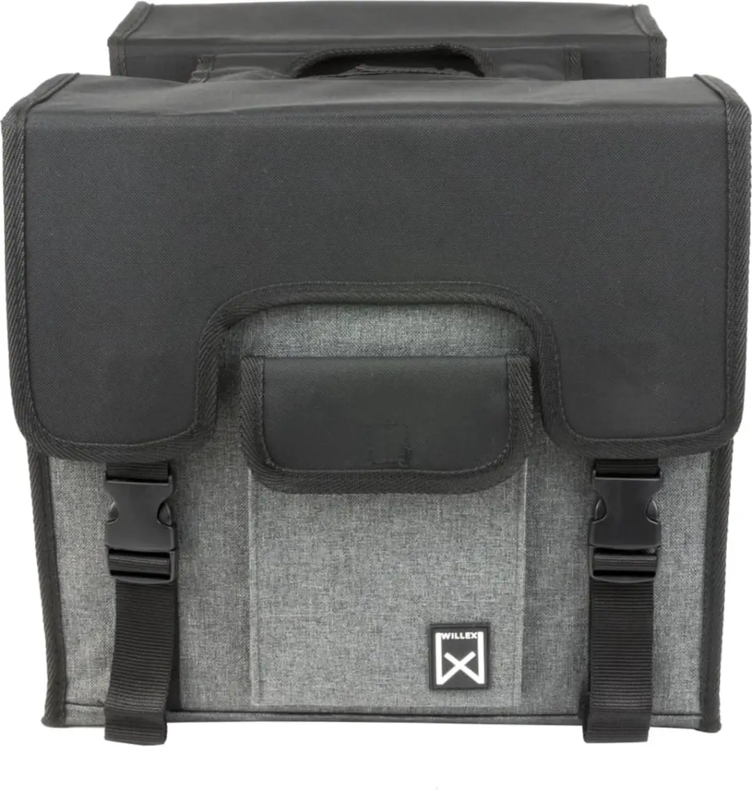 Willex Shopper Dubbele Fietstas 38L - Zwart Antraciet