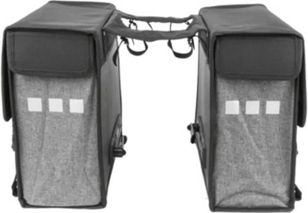 Willex Shopper Dubbele Fietstas 38L - Zwart Antraciet