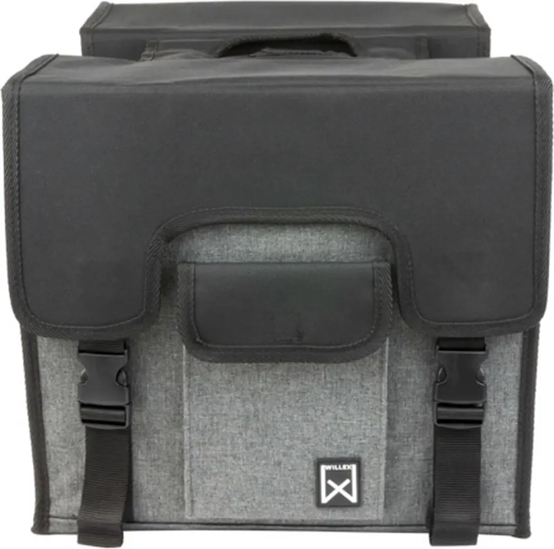 Willex Shopper Dubbele Fietstas 38L - Zwart Antraciet