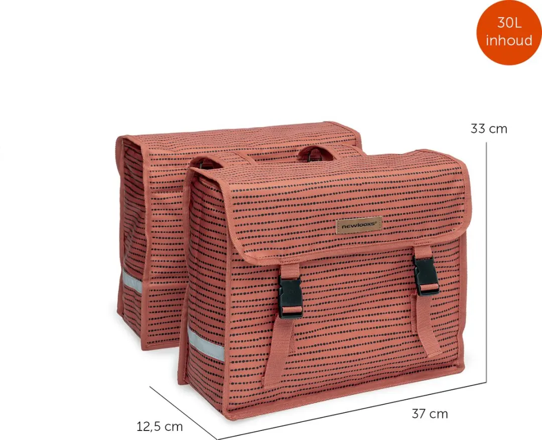 New Looxs Fiori Double Nomi Dubbele Fietstas 30L - Rood