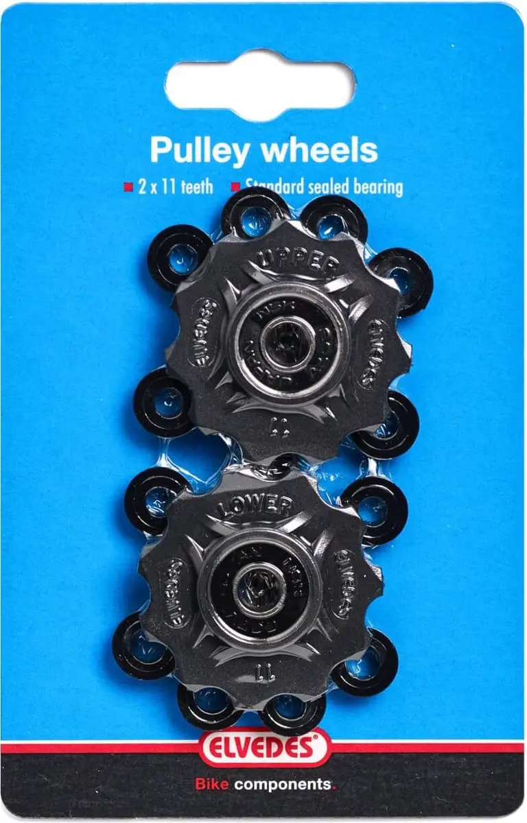 Elvedes Derailleurwieltjes 11T 7-11v - 2 Stuks - Zwart - afbeelding 3 van 6