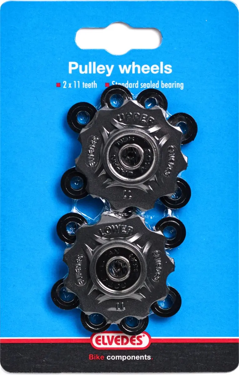 Elvedes Derailleurwieltjes 11T 7-11v - 2 Stuks - Zwart - afbeelding 5 van 6