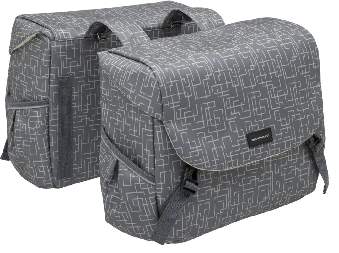 New Looxs Ivy Mondi Joy Dubbele Fietstas 38L - Grijs - afbeelding 5 van 6