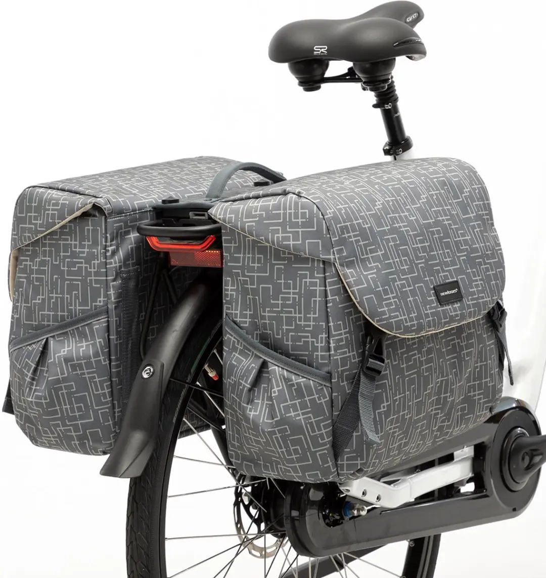 New Looxs Ivy Mondi Joy Dubbele Fietstas 38L - Grijs - afbeelding 6 van 6