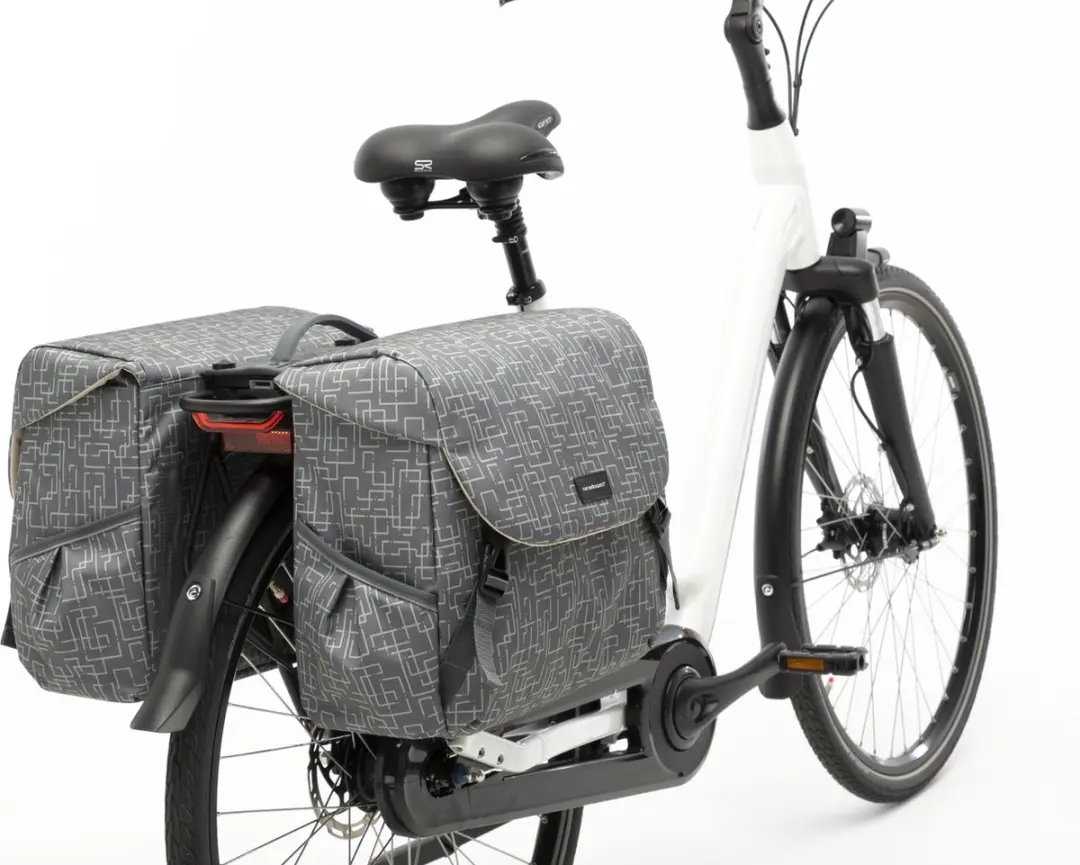 New Looxs Ivy Mondi Joy Dubbele Fietstas 38L - Grijs - afbeelding 3 van 6
