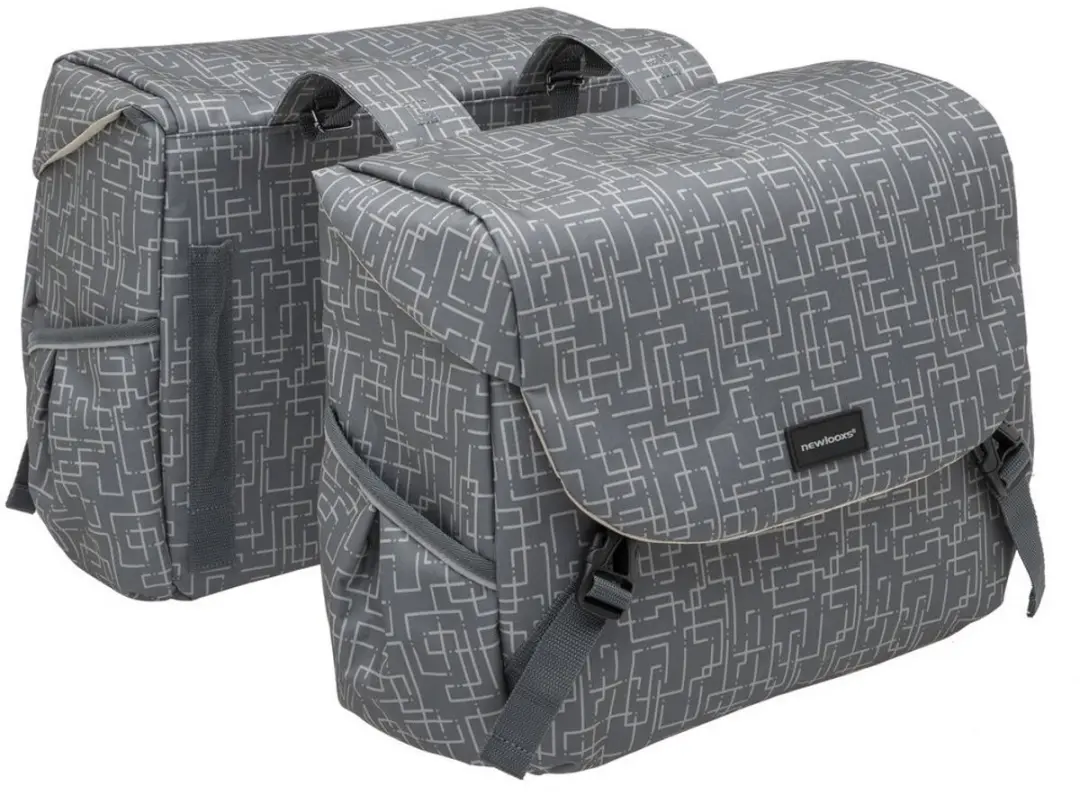 New Looxs Ivy Mondi Joy Dubbele Fietstas 38L - Grijs - afbeelding 4 van 6