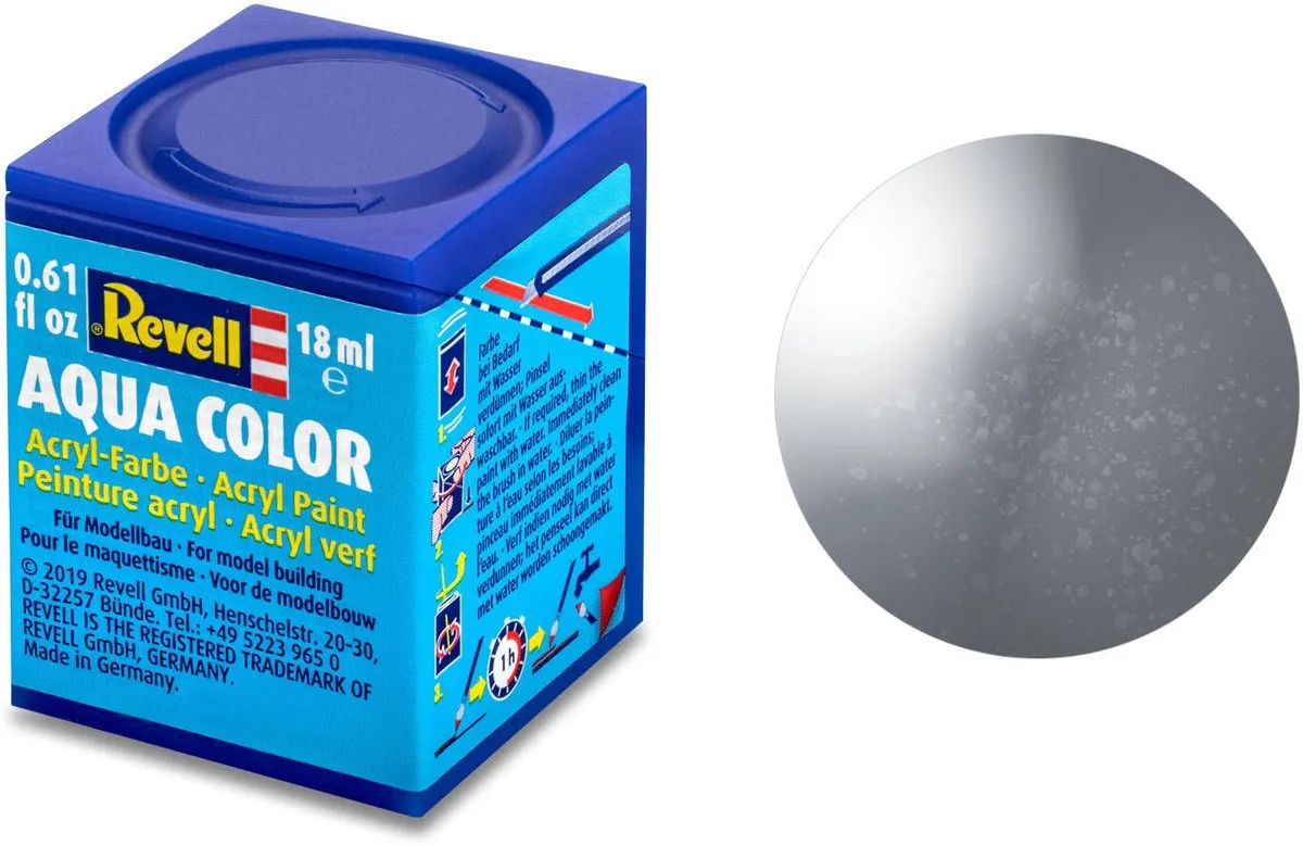 Revell Hobbyverf Acryl Aqua #91 Steel Metallic 18ml