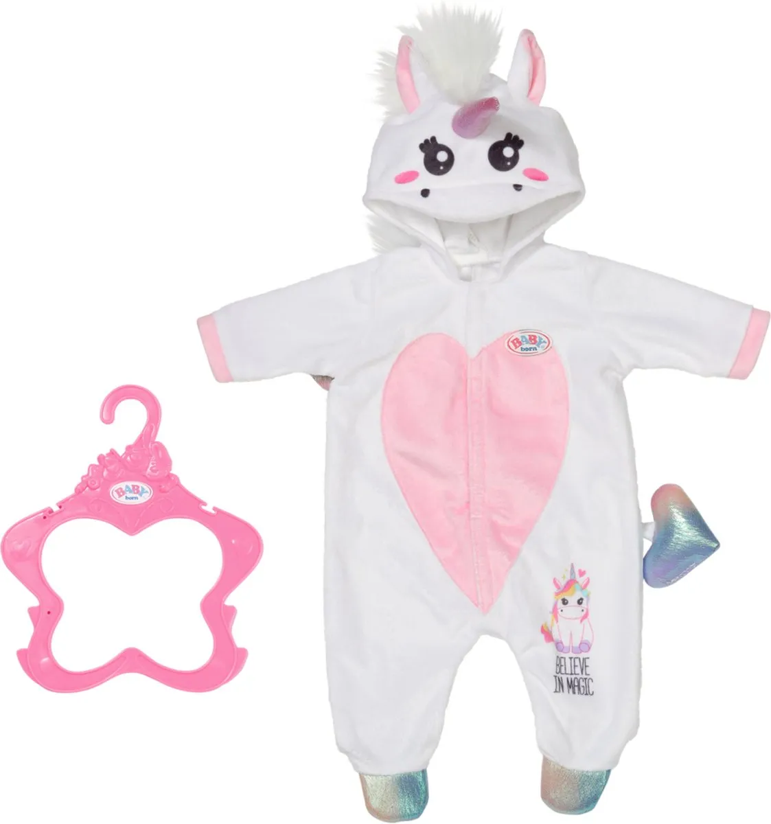 Baby Born Unicorn Onesie 43cm - Eenhoorn met hart