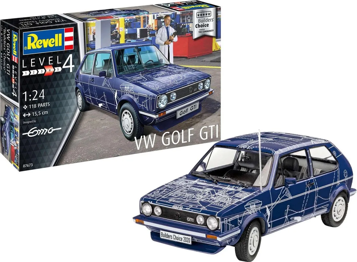 Revell 07673 Volkswagen Golf GTI Modelbouwpakket 1:24 - Multi