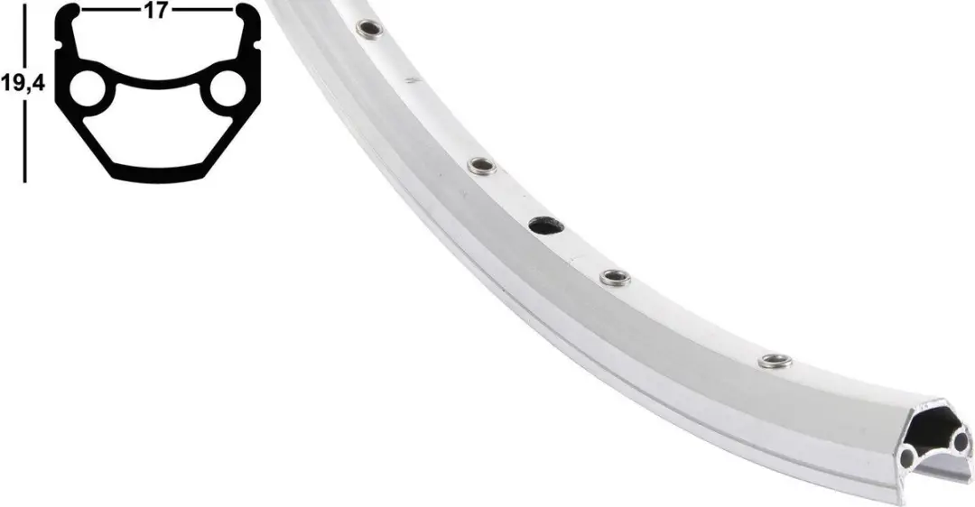 Contec Velg Holk.Classic 32 Gaats, Zilver Geëloxeerd