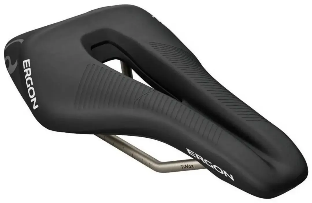 Ergon SR Tri Men Mid Titanium Zadel 130mm - Zwart - afbeelding 5 van 5