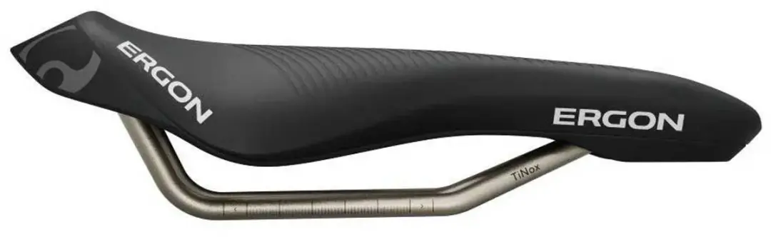 Ergon SR Tri Men Mid Titanium Zadel 130mm - Zwart - afbeelding 3 van 5