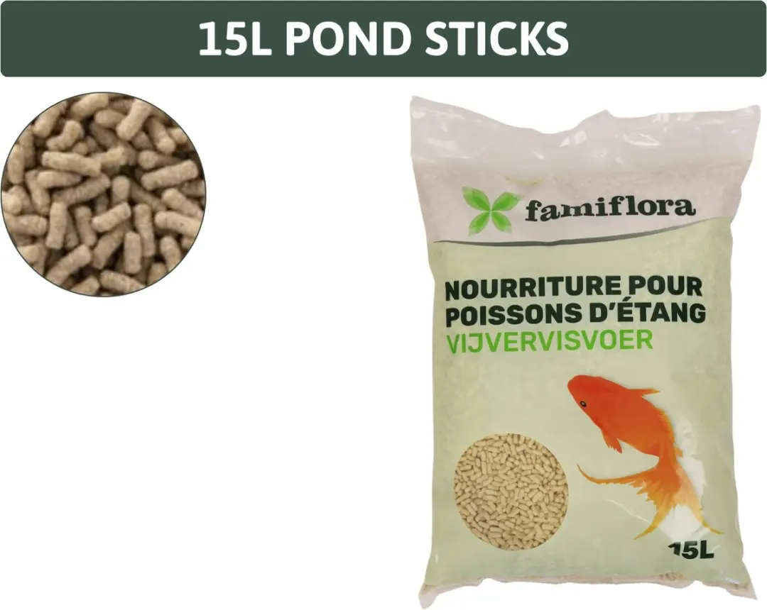Famiflora Premium Pond Sticks 15L - Visvoer voor Koi & Siervissen