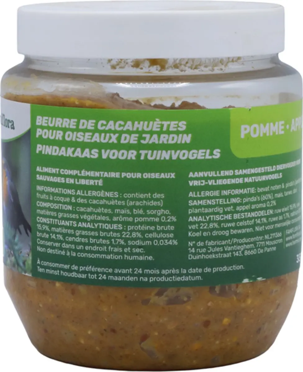 Famiflora Vogelpindakaas met Appel 350g